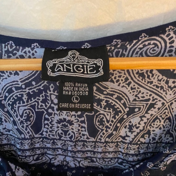 BOHO Womens Summer Dress - Blue design Size Large - Picture 8 of 10